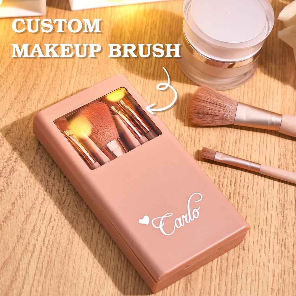 Personalized Engraved Makeup Brush Set – Customizable Beauty Essentials for Flawless Application