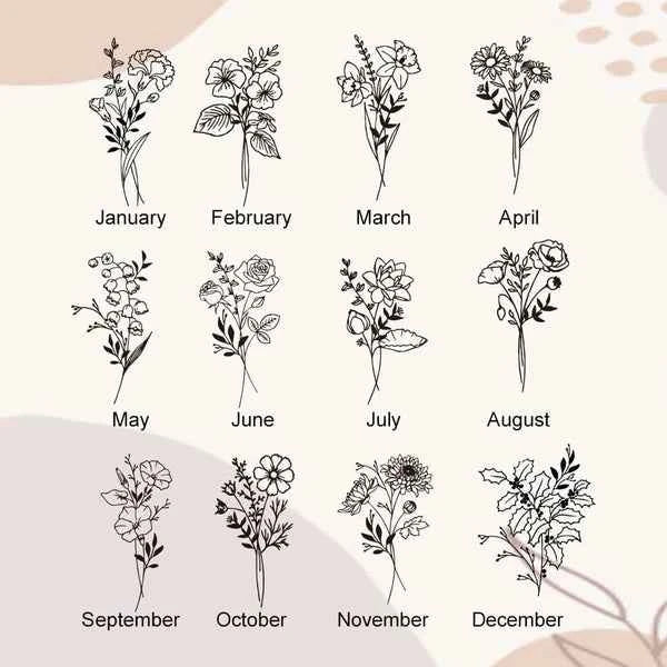 Personalized Name Flask with Birth Flower Custom Flask Gift for Bridesmaid Bachelorette Friends