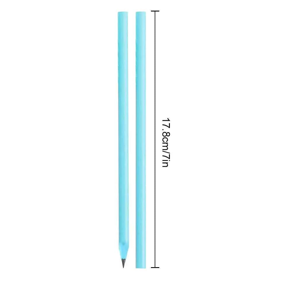 MadeMine light blue slim wooden pencils one sharpened one unsharpened 17.8cm personalised pencils for school
